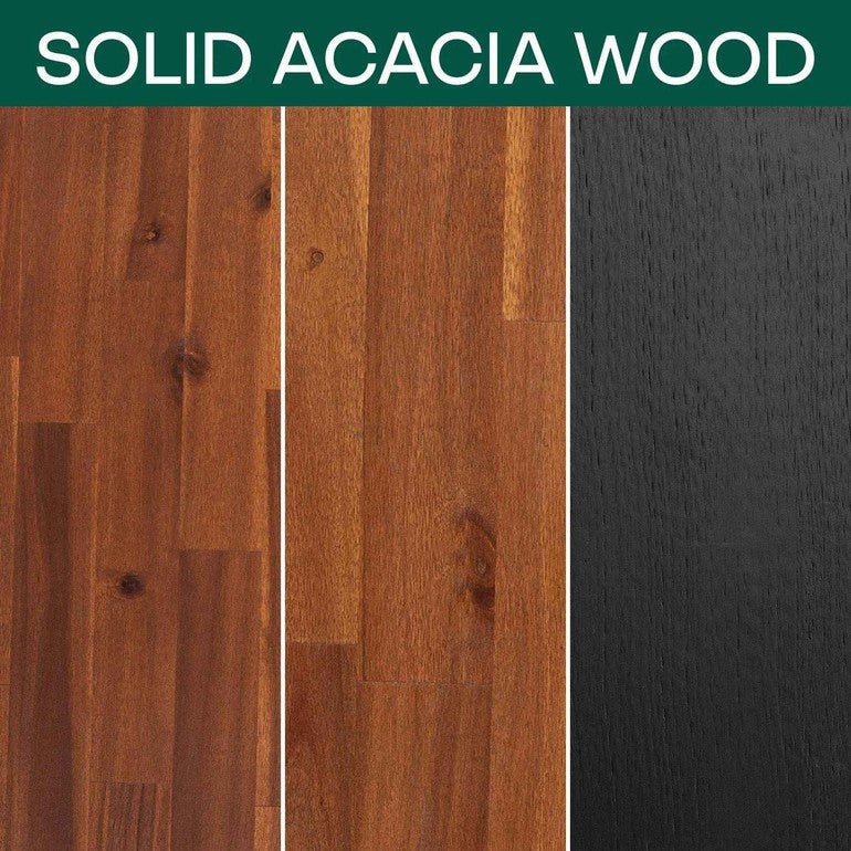 Acacia Callisto Solid Wood  Bed Frame and Nightstand Bedroom Set - Megsu