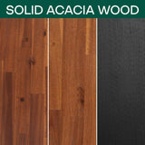 Acacia Emery Solid Wood Bed Frame & Nightstand Bedroom Set - Megsu