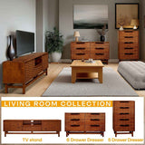 Acacia Elara Dresser with 6 Drawers - Megsu