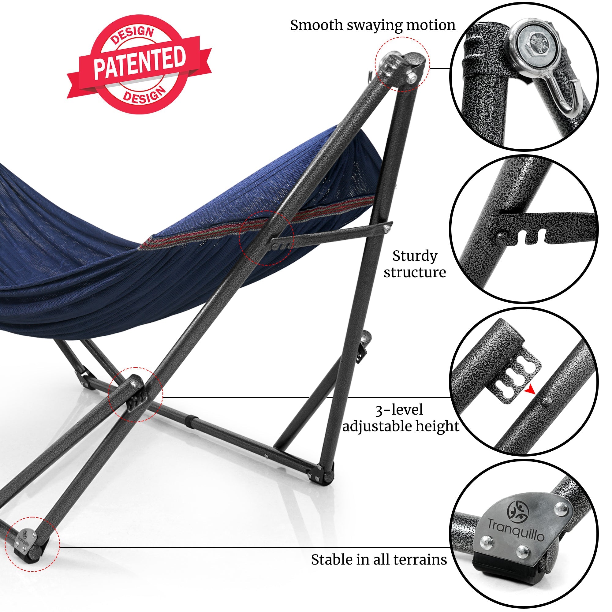 Tranquillo Universal Hammock with Stands