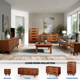 Acacia Harmony Dresser with 5 Drawers for Stylish Storage Solutions