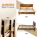Acacia Solid Wood Bed Frame - Aurora Style for a Stylish Bedroom - Megsu