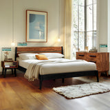 Callisto Solid Wood  Bed Frame and Nightstand Bedroom Set