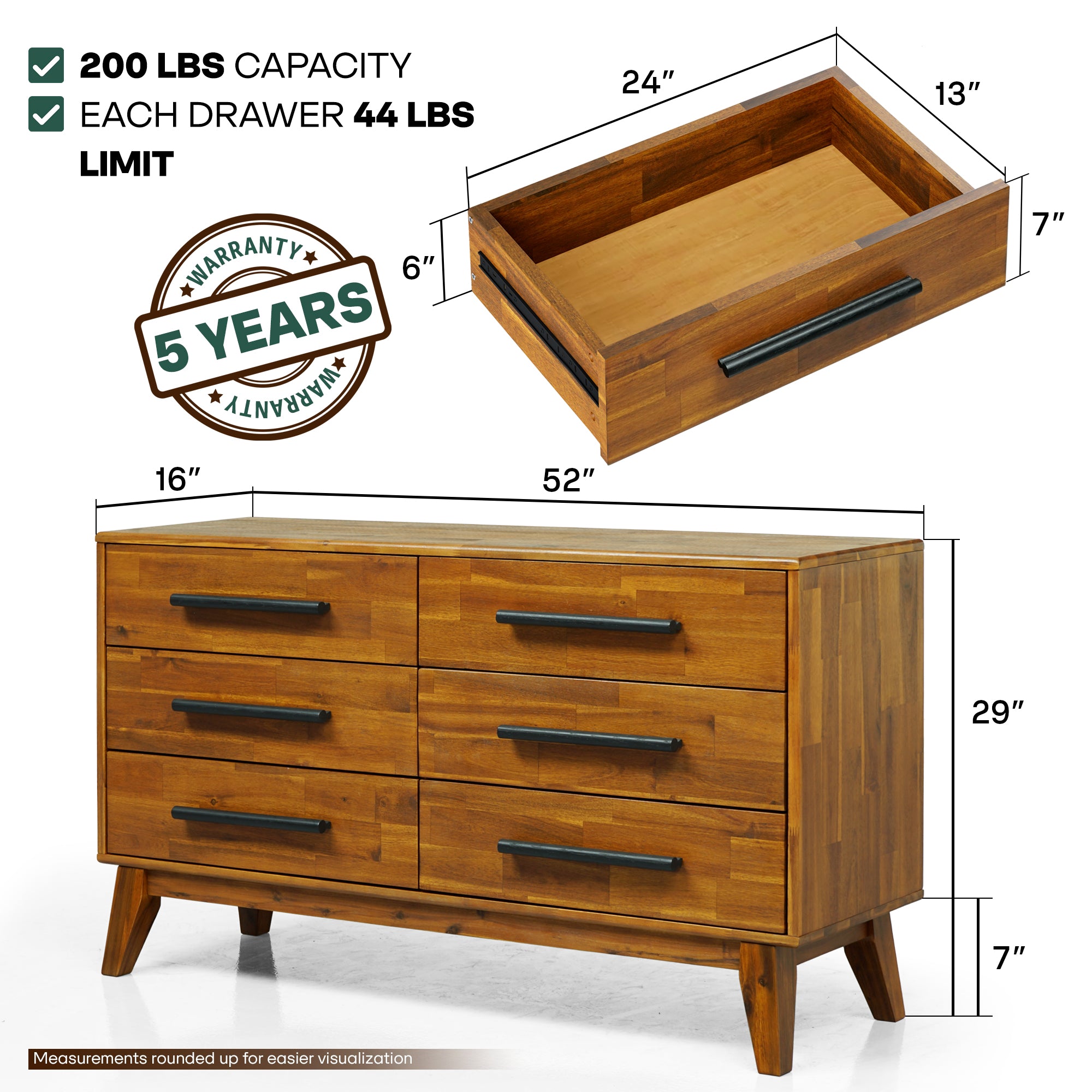 Legacy Solid Wood Dresser