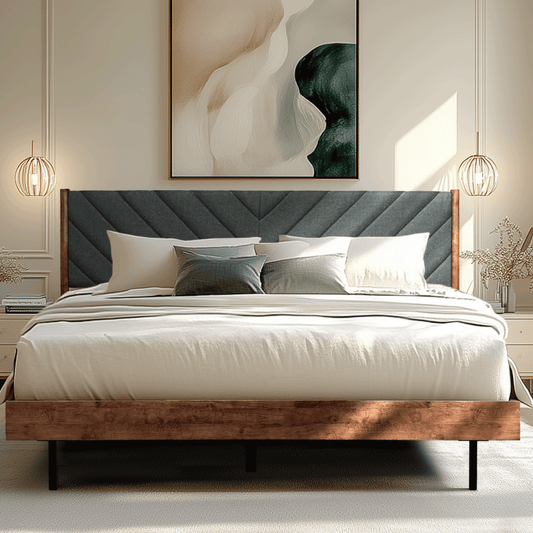 Astoria Upholstered Solid Wood Bed Frame