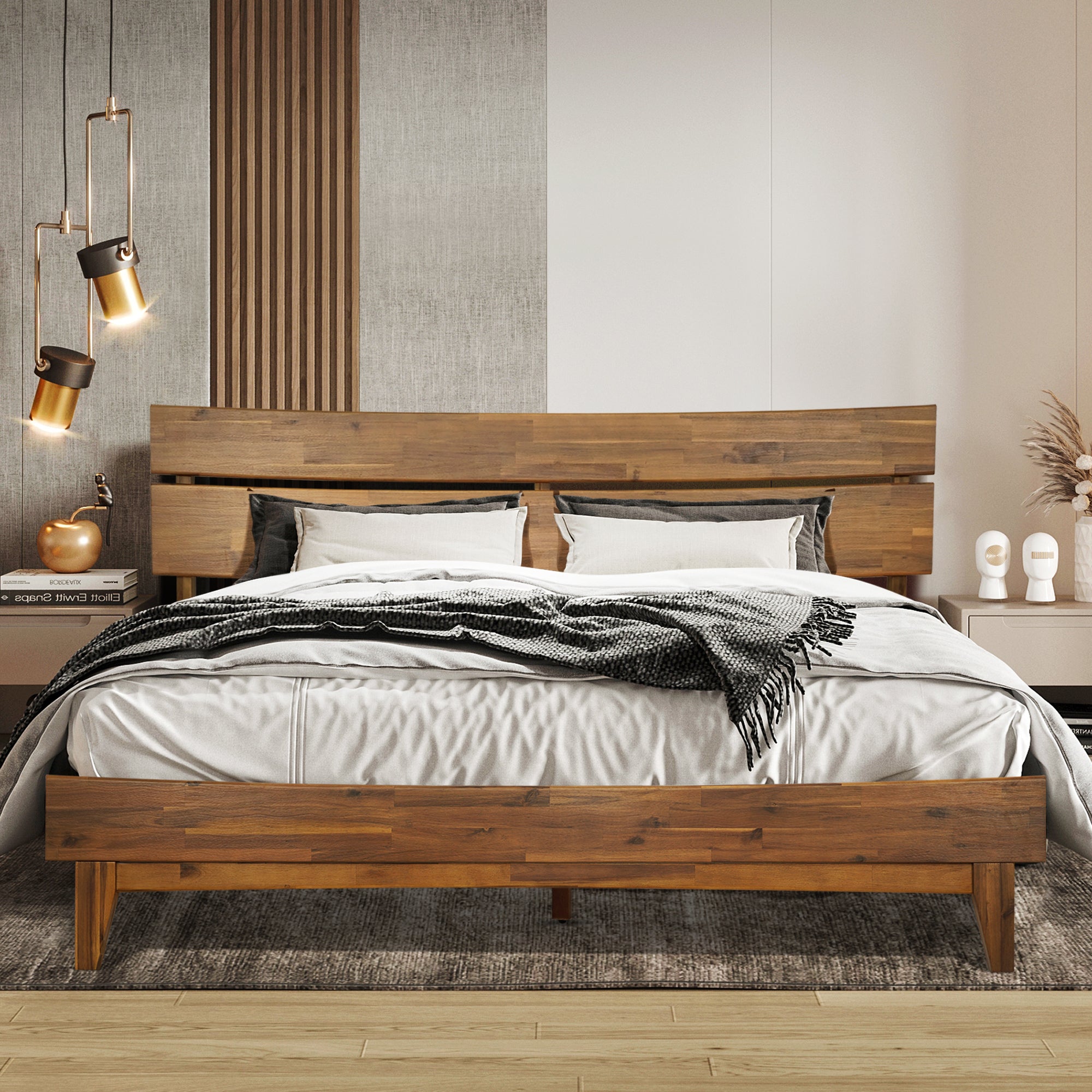 Aurora Solid Wood Bed Frame