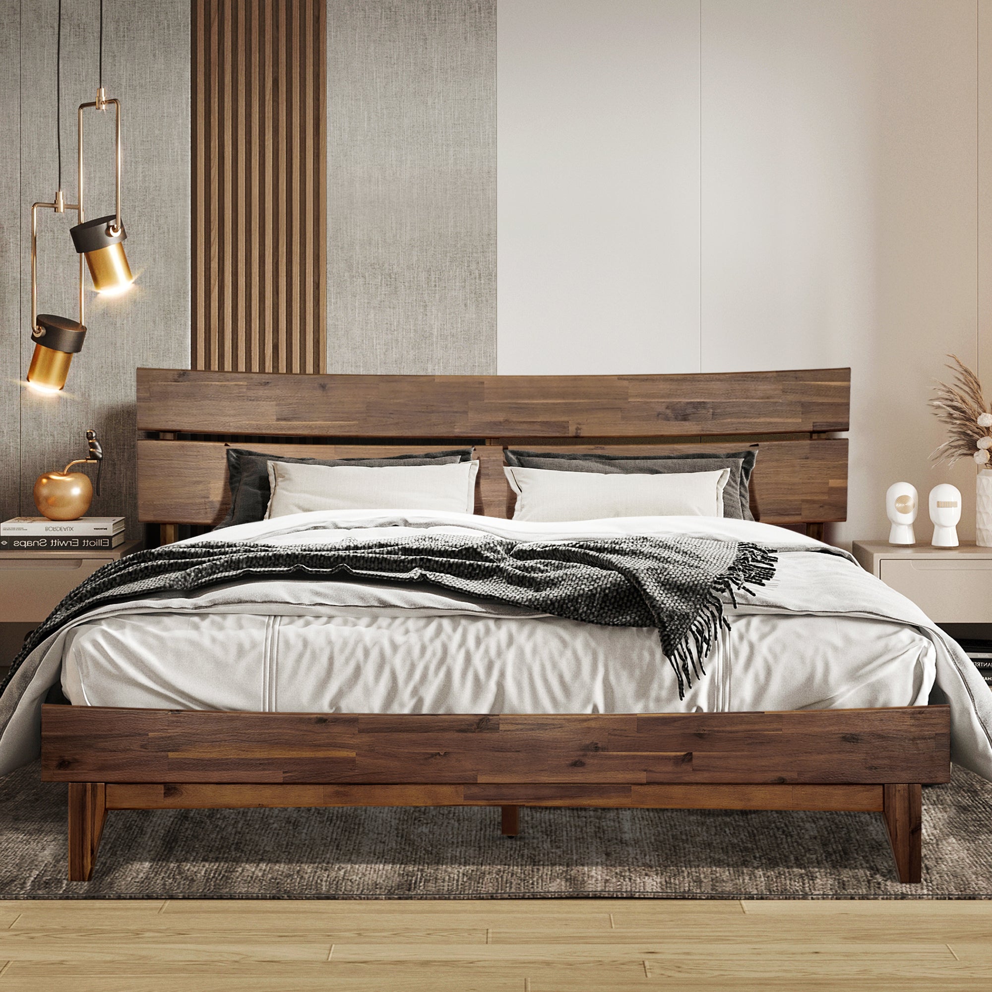 Aurora Solid Wood Bed Frame