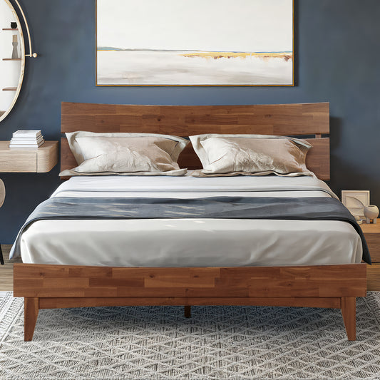 Acacia Aurora Deluxe Wood Platform Bed Frame for Ultimate Comfort and Style