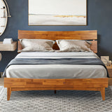 Acacia Aurora Deluxe Wood Platform Bed Frame for Ultimate Comfort and Style