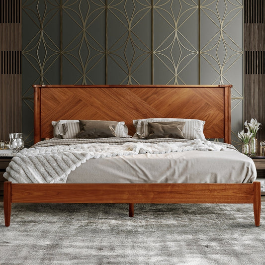 Rorns Panthera Platform Bed Frame With Headboard for Ultimate Comfort