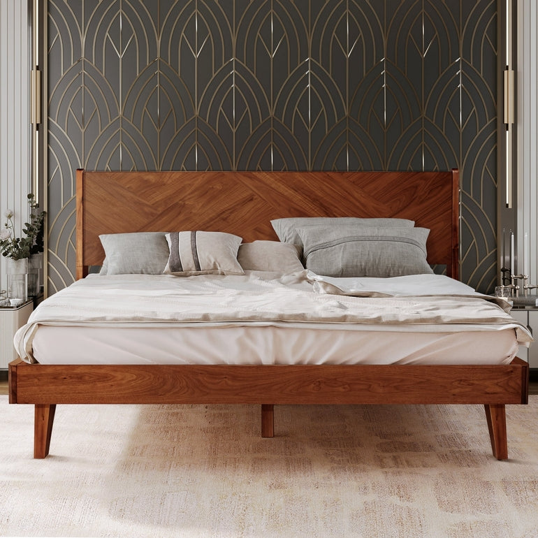 Rorns Gazelle Platform Bed Frame With Headboard for Ultimate Comfort