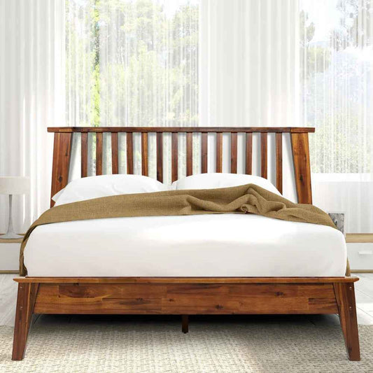 Acacia Kaylin Deluxe Wood Platform Bed Frame - Megsu
