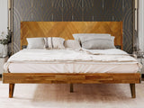 Panthera Platform Bed Frame With Headboard