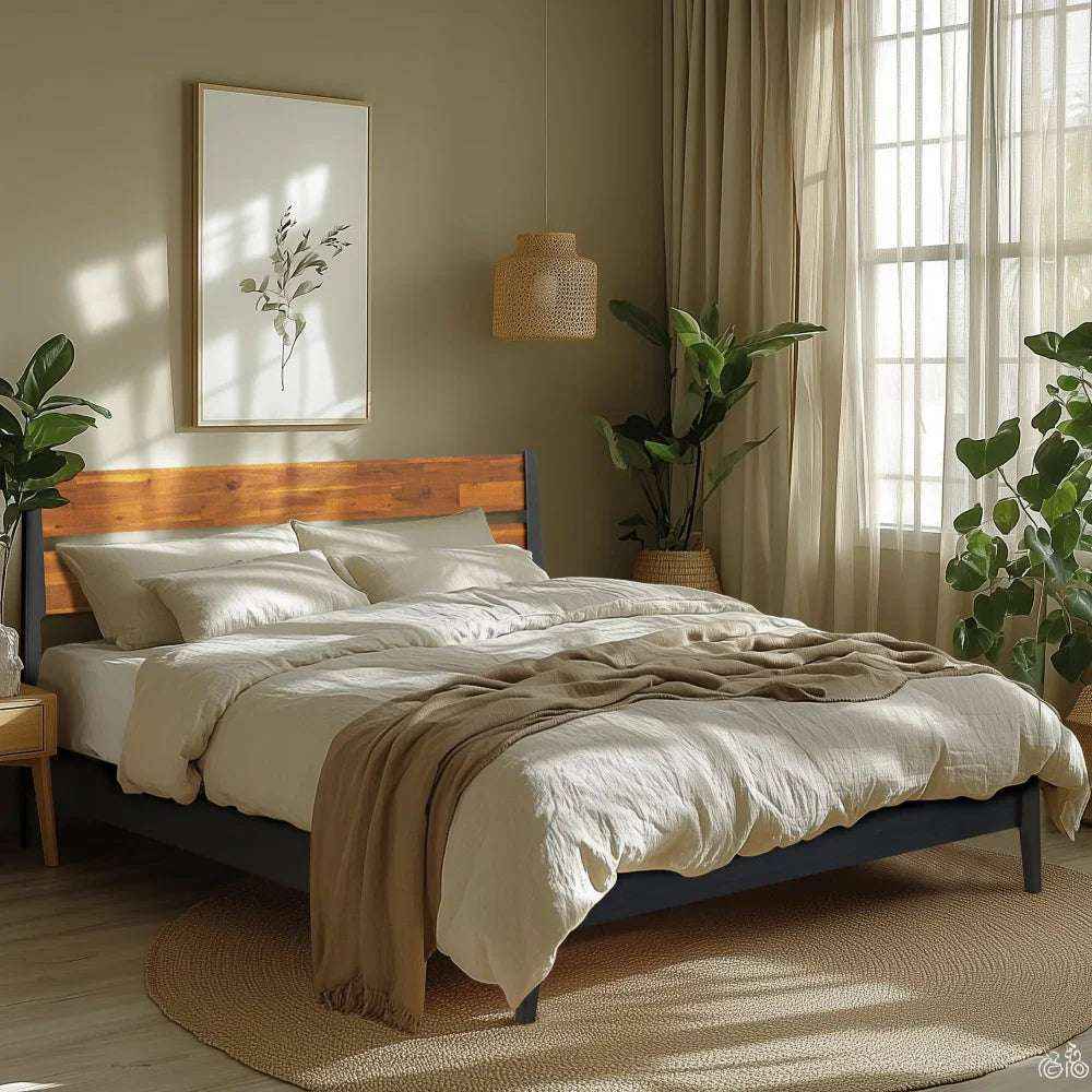 Acacia Callisto Deluxe Solid Wood Bed Frame - Megsu