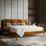 Panthera Platform Bed Frame With Headboard