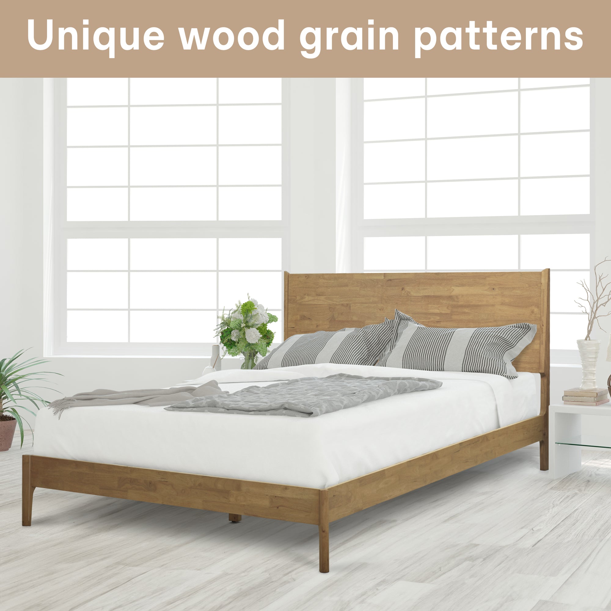 Haven Deluxe Wood Platform Bed Frame