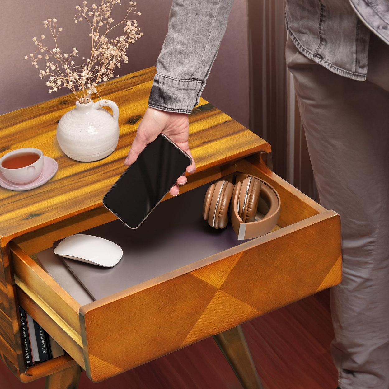 Laden Nightstand with drawer