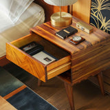 Rorns Laden Nightstand with drawer - Megsu