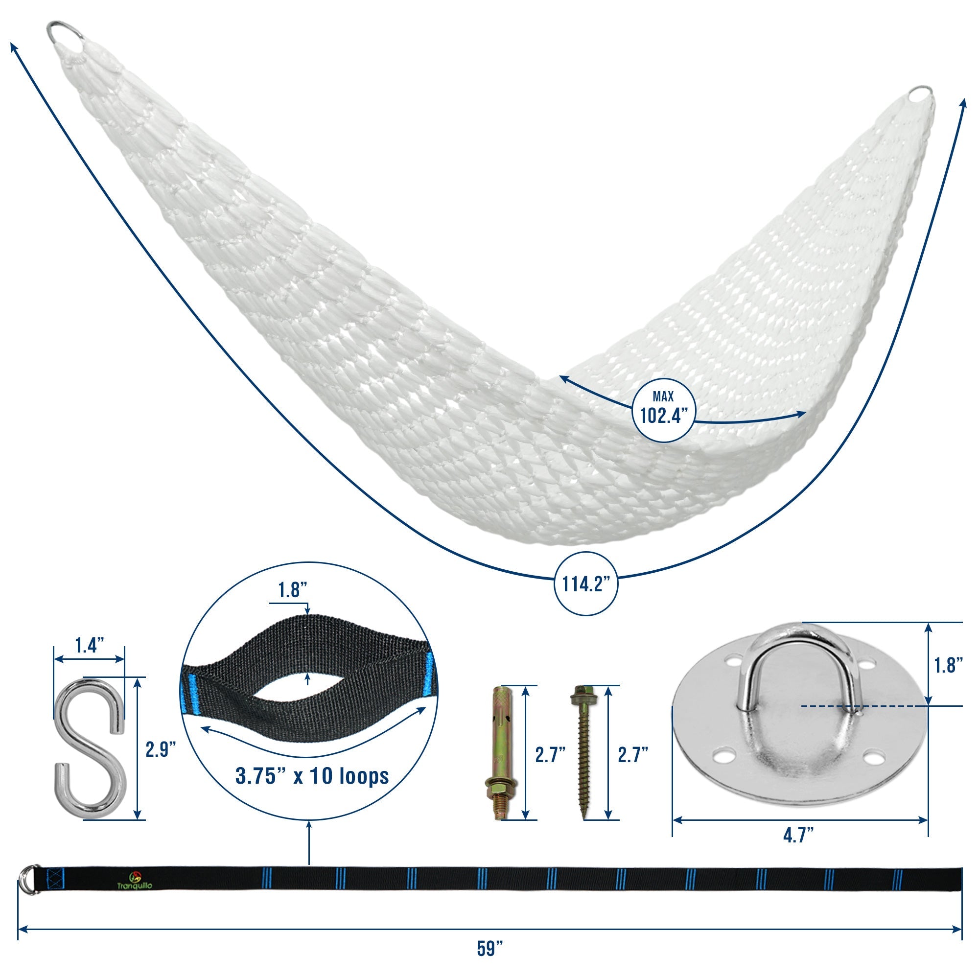 Tranquillo Universal Woven Portable Hammock Nest