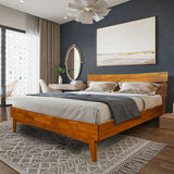 Acacia Aurora Deluxe Wood Platform Bed Frame for Ultimate Comfort and Style