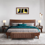 Aurora Solid Wood Bed Frame and Nightstand Bedroom Set