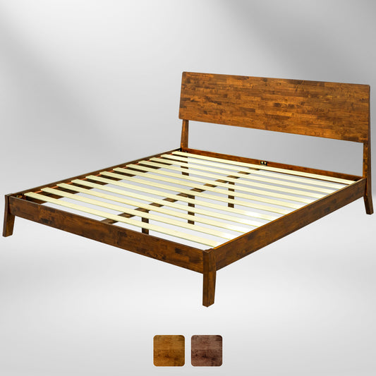 Serenity Deluxe Wood Platform Bed Frame