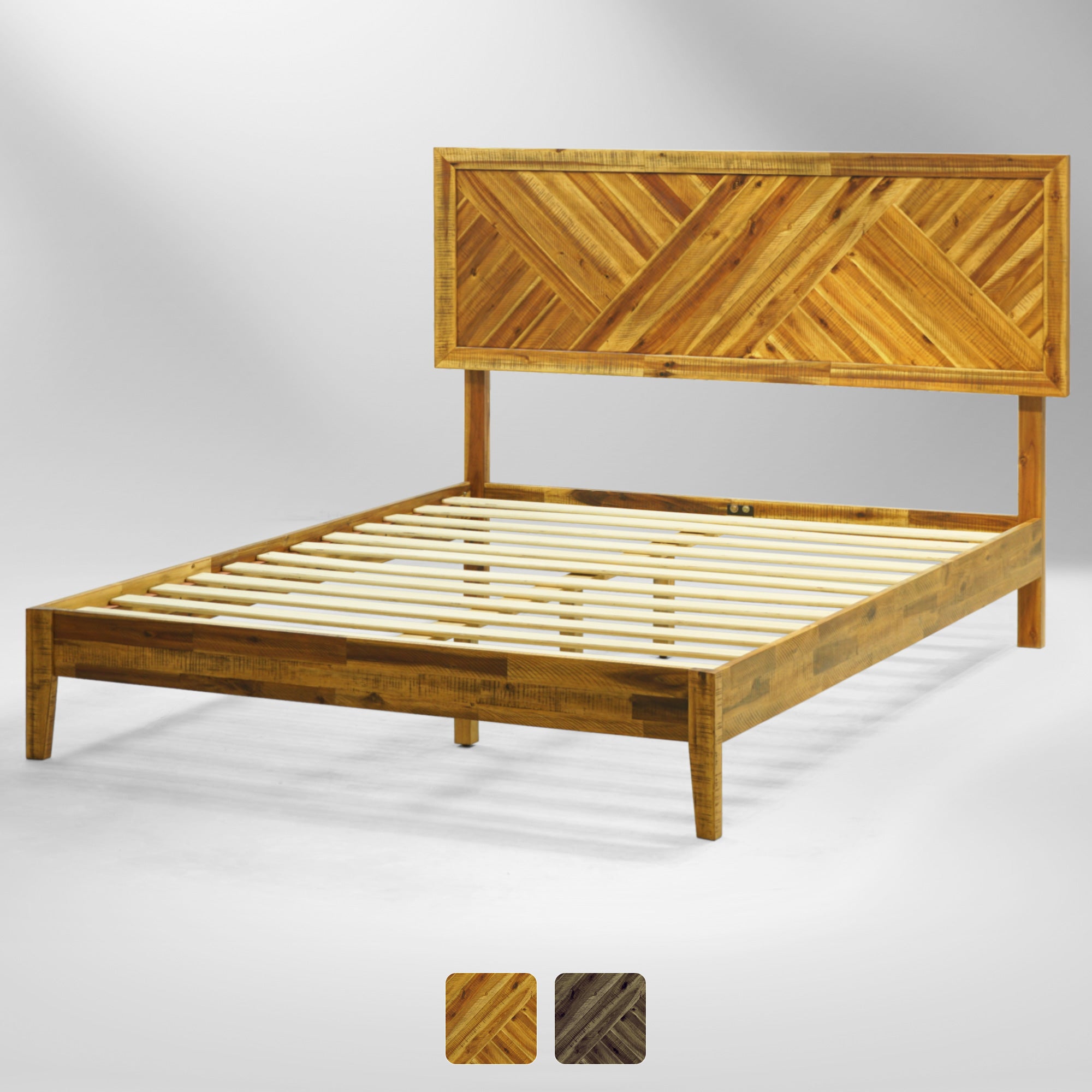 Sierra Deluxe Wood Platform Bed Frame