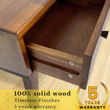 Acacia Sofia 1-Drawer Solid Wood Nightstand - Megsu