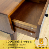 Sofia 1-Drawer Solid Wood Nightstand