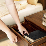 Acacia Sofia 1-Drawer Solid Wood Nightstand - Megsu