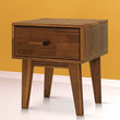 Acacia Sofia 1-Drawer Solid Wood Nightstand - Megsu