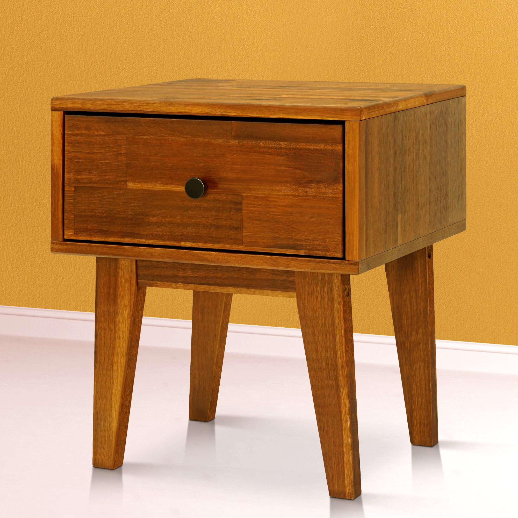 Sofia 1-Drawer Solid Wood Nightstand