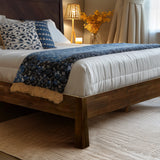 Sphinx Solid Wood Platform Bedframe With Headboard