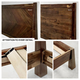 Sphinx Solid Wood Platform Bedframe With Headboard