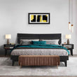 Acacia Aurora Solid Wood Bed Frame and Matching Nightstand Bedroom Set - Megsu