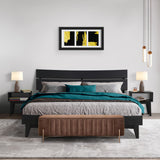 Aurora Solid Wood Bed Frame and Nightstand Bedroom Set