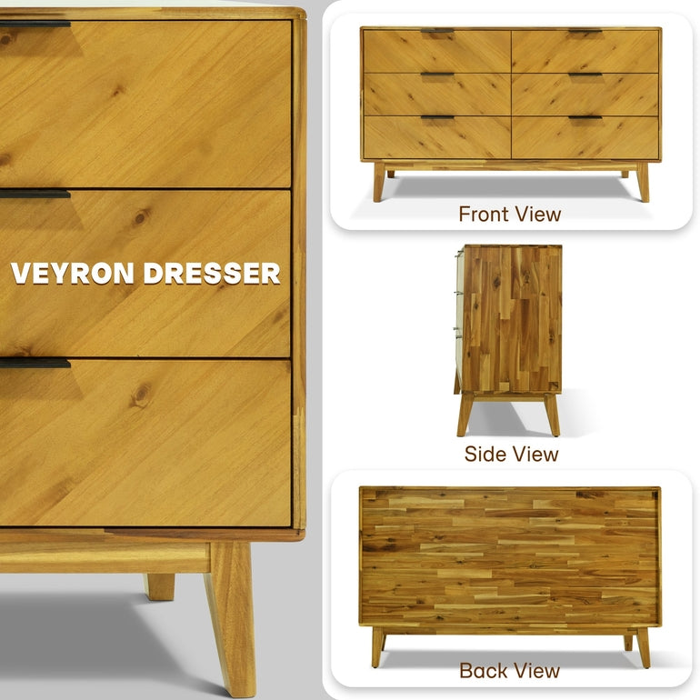 Megsu Veyron 6 Drawers Dresser