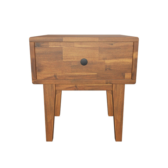 Acacia Sofia 1-Drawer Solid Wood Nightstand for Stylish Storage