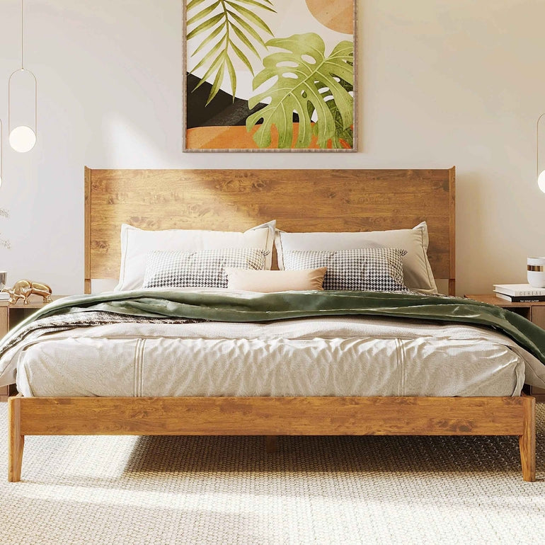 Acacia Haven Deluxe Wood Platform Bed Frame - Megsu