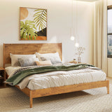 Acacia Haven Deluxe Wood Platform Bed Frame for Ultimate Comfort and Style
