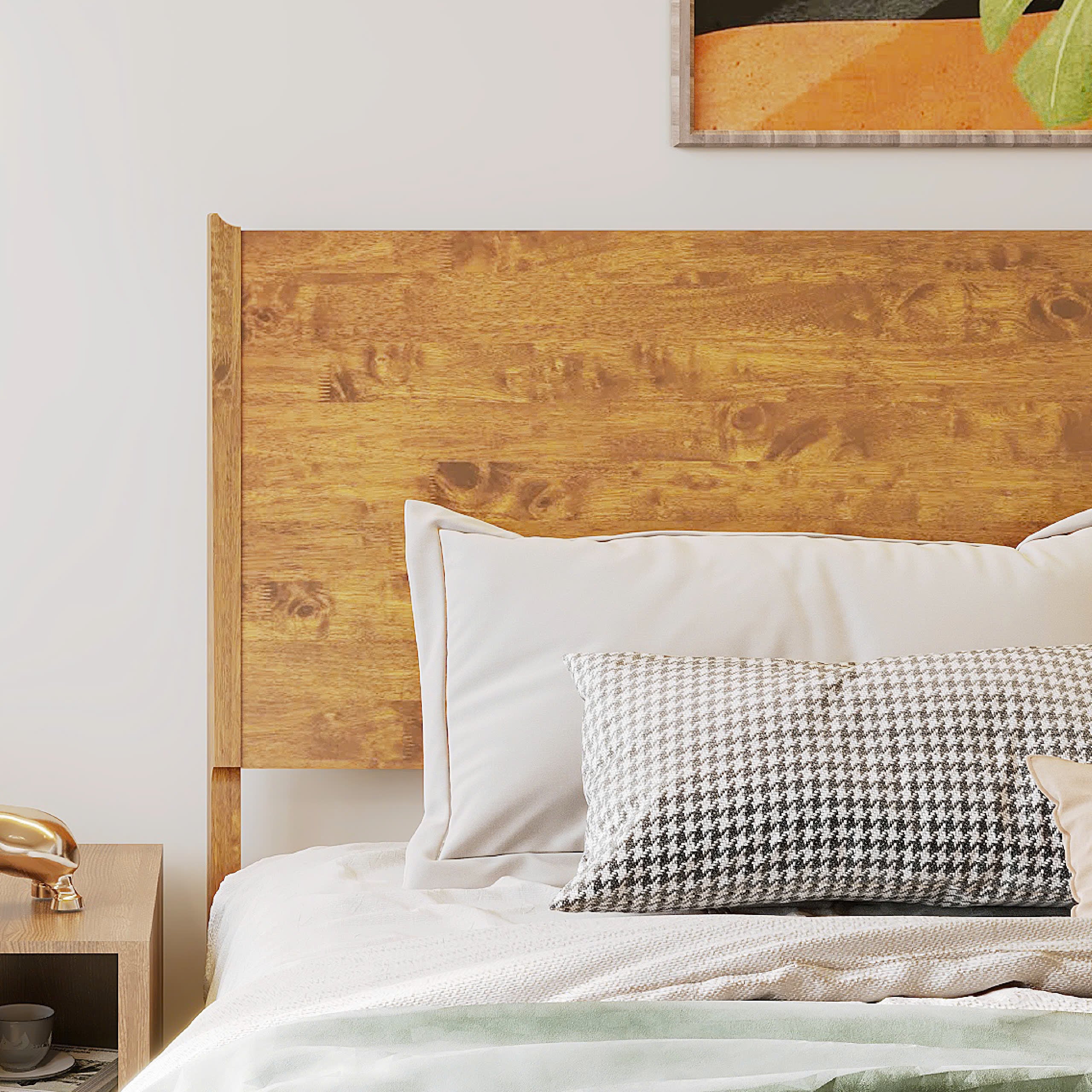 Acacia Haven Deluxe Wood Platform Bed Frame for Ultimate Comfort and Style